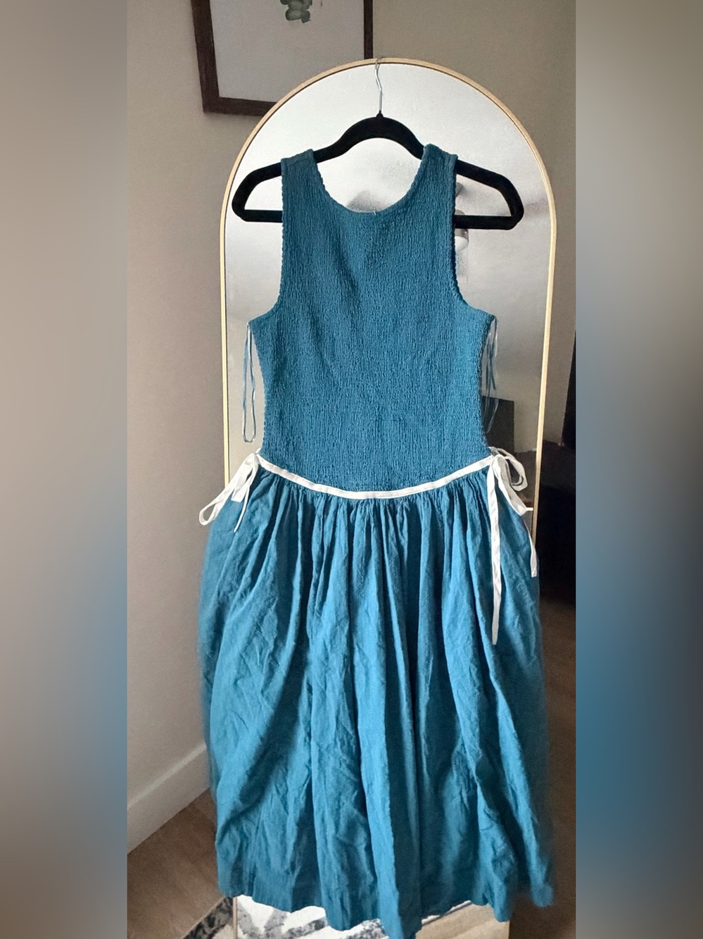 Free People Nightingale Seersucker Boho Midi Dress - Large